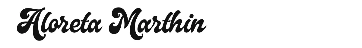 Aloreta Marthin original font preview