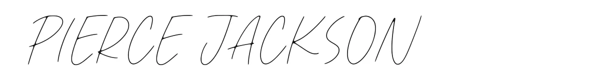 Pierce Jackson original font preview