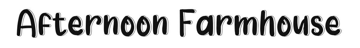 Afternoon Farmhouse original font preview