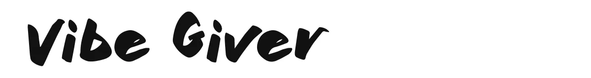 Vibe Giver original font preview