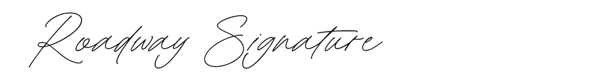 Roadway Signature original font preview