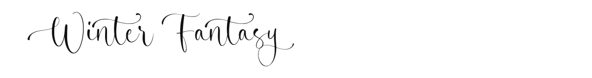 Winter Fantasy original font preview
