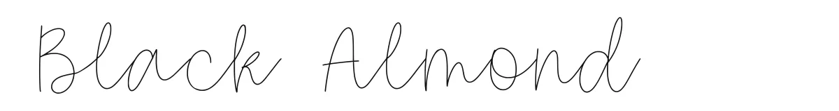 Black Almond original font preview