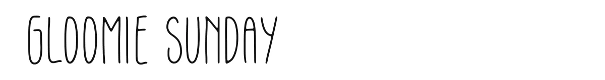 Gloomie Sunday original font preview