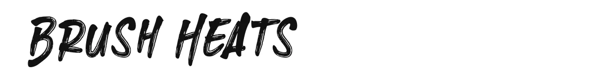 Brush Heats font preview