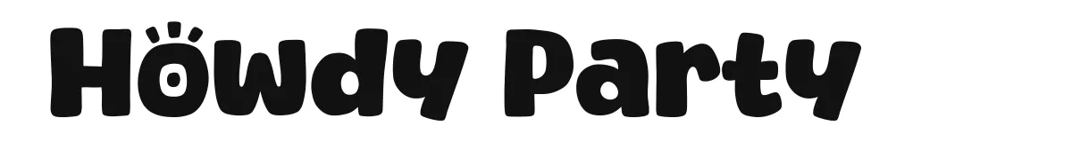 Howdy Party original font preview