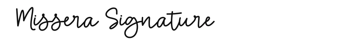 Missera Signature original font preview