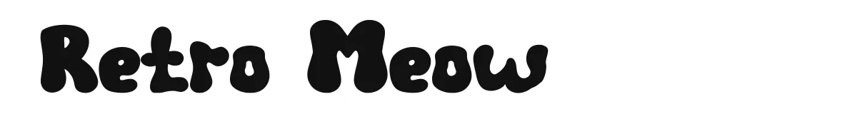 Retro Meow font preview