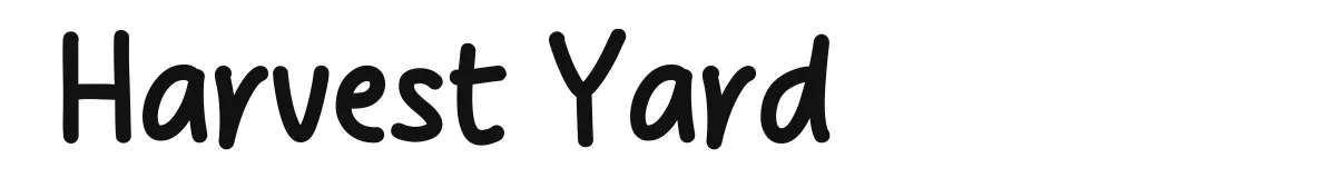 Harvest Yard original font preview