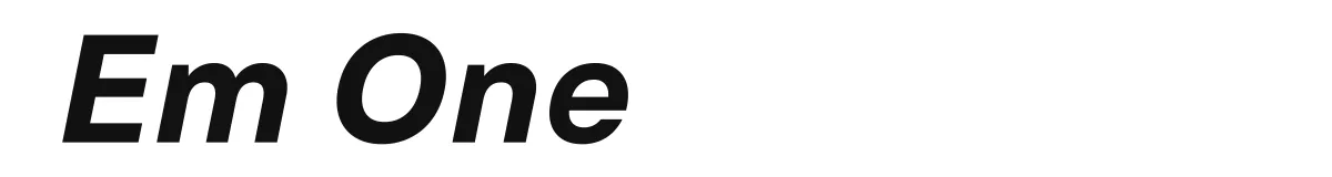 Em One Emone Semibolditalic preview