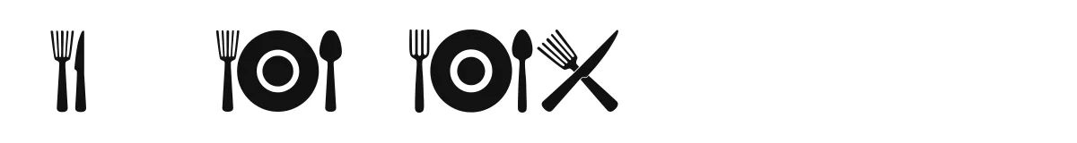 Food Icons original font preview