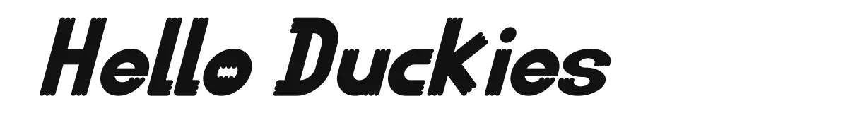 Hello Duckies Italic preview