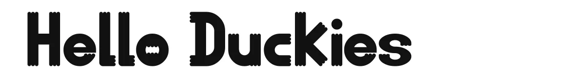 Hello Duckies original font preview