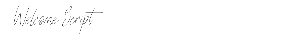 Welcome Script font preview