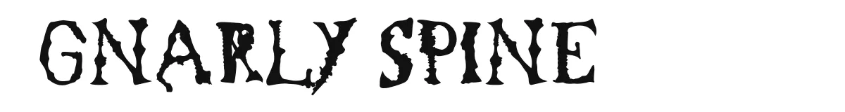 Gnarly Spine font preview