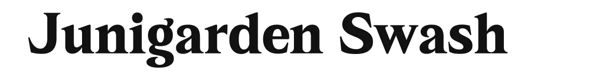 Junigarden Swash original font preview