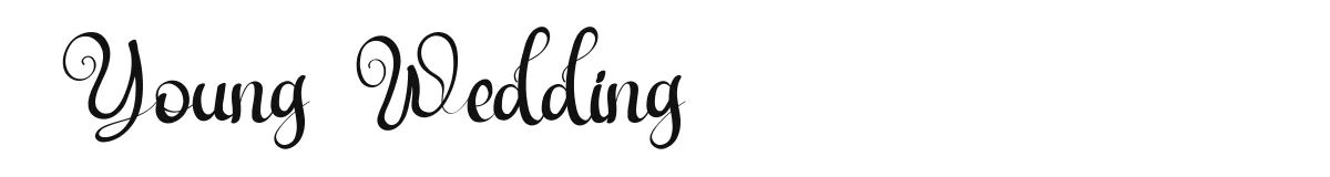 Young Wedding original font preview