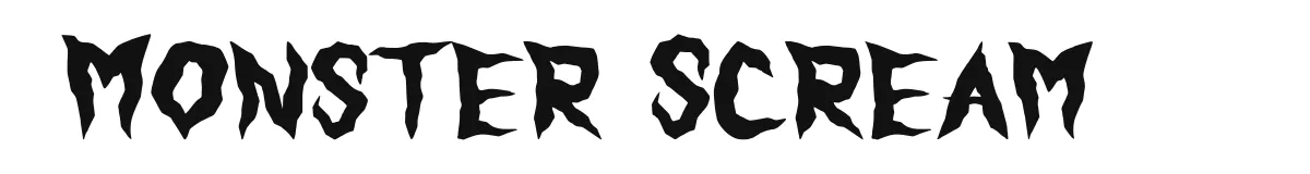 Monster Scream font preview