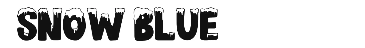 Snow Blue font preview