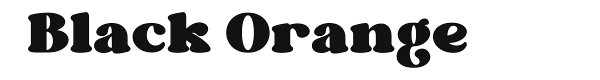Black Orange font preview