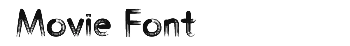 Movie Font original font preview