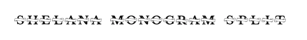 Shelana Monogram Split font preview