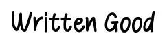 Written Good font preview