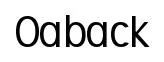 Oaback font preview