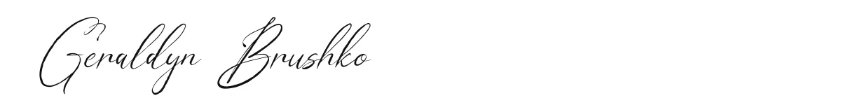 Geraldyn Brushko original font preview