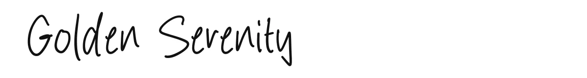 Golden Serenity font preview