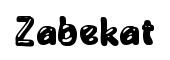 Zabekat original font preview