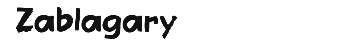 Zablagary original font preview