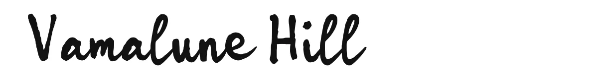 Vamalune Hill original font preview
