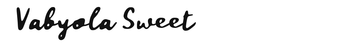Vabyola Sweet original font preview