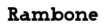 Rambone original font preview