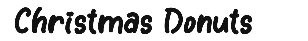 Christmas Donuts original font preview