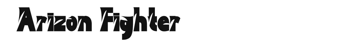 Arizon Fighter original font preview