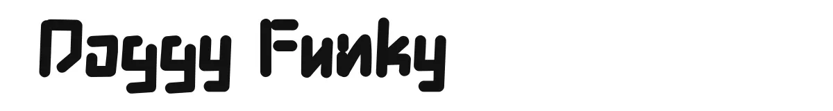 Doggy Funky original font preview