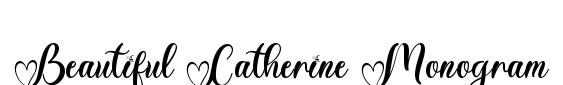 Beautiful Catherine Monogram original font preview