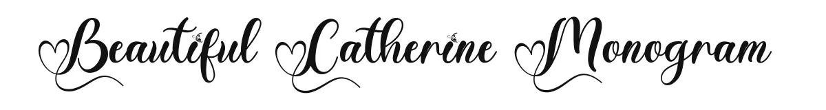 Beautiful Catherine Monogram original font preview