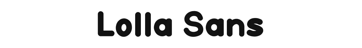 Lolla Sans original font preview