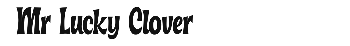 Mr Lucky Clover original font preview