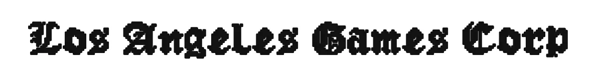 Los Angeles Games Corp original font preview