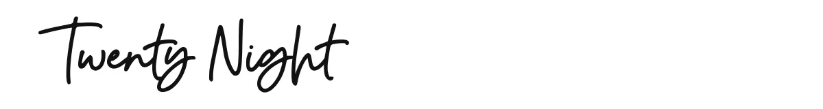 Twenty Night font preview