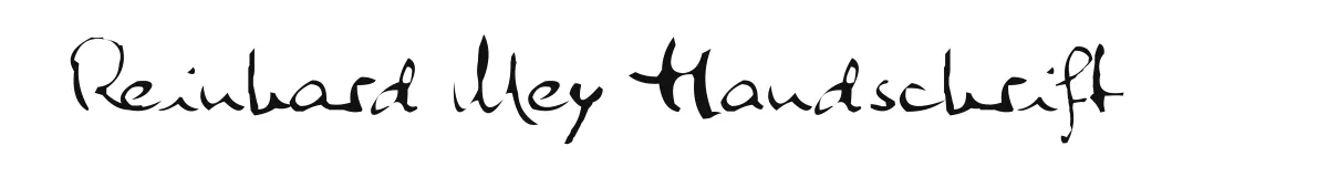 Reinhard Mey Handschrift original font preview