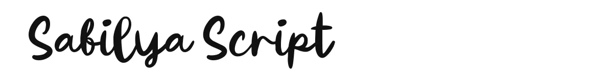 Sabilya Script original font preview