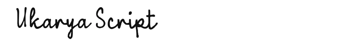 Ukarya Script original font preview