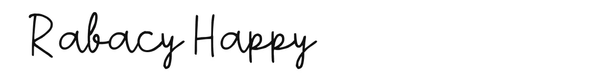 Rabacy Happy original font preview