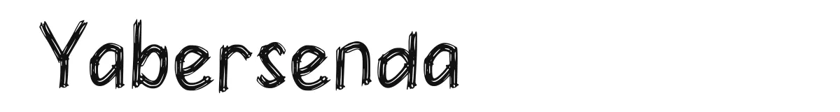 Yabersenda original font preview