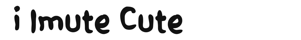 i Imute Cute original font preview